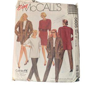 Vintage McCalls 5605 Sewing Pattern Size 12-14-16 Womens Blazers Tops Pants